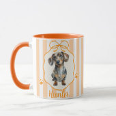 Mug photo et nom simple moderne d'animal de compag (Gauche)