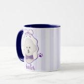 Mug photo et nom simple moderne de l'animal (Devant gauche)