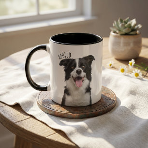 Mug photo et nom simple moderne de l'animal