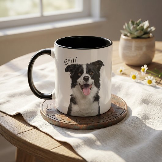 Mug photo et nom simple moderne de l'animal