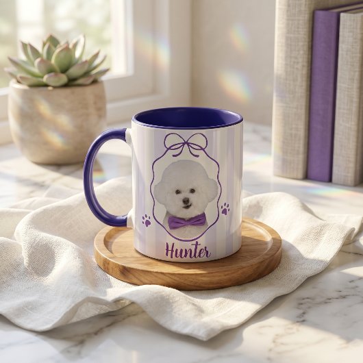 Mug photo et nom simple moderne de l'animal