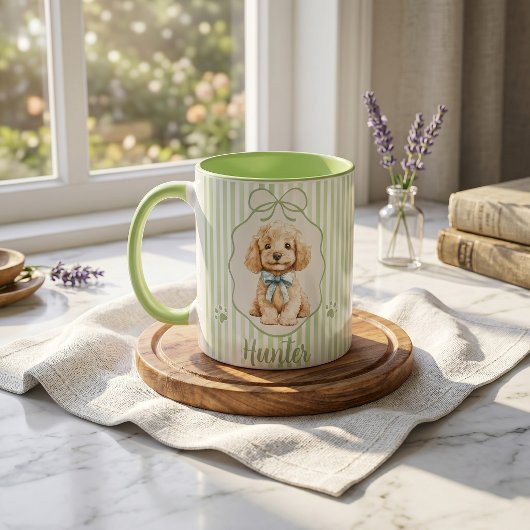 Mug photo et nom simple moderne de l'animal
