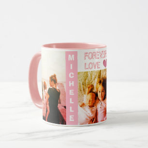 Mug Photo et texte modernes à la mode personnalisés