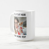 Mug Photo et texte ou nom personnalisés (Devant gauche)