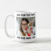 Mug Photo et texte ou nom personnalisés (Gauche)