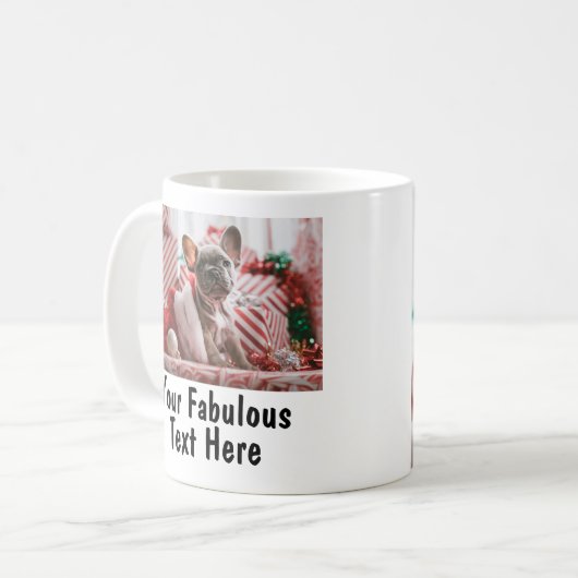 Mug Photo et texte personnalisés (Devant gauche)