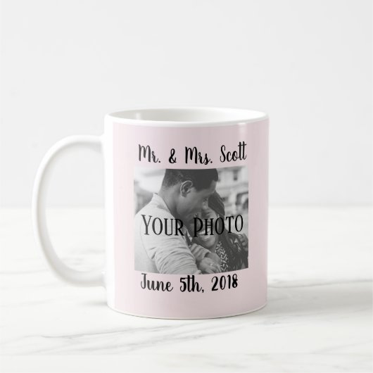 Mug Photo et texte personnalisés (Gauche)