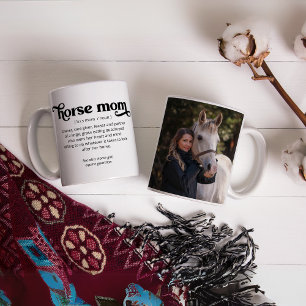 Mug Photo et texte personnalisés de Horse Mom