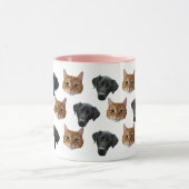 Mug Photo Face 2 de Chien de Chat Personnalisé Moderne (Centre)
