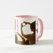 MUG PHOTO FAMILIALE SIMPLE ROSE (Devant droit)