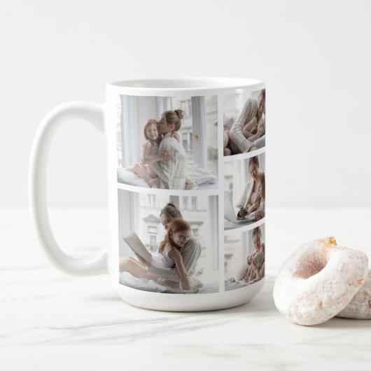 Mug Photo Famille 10 Personnalisé (Avec donut)
