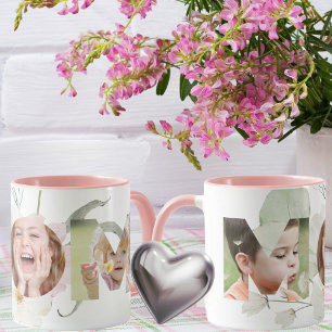 Mug Photo Fleur sauvage de la Fête des mères de MOM