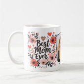 Mug Photo Floral Meilleure Maman Ever (Gauche)