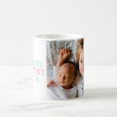 Mug Photo florale du jour de mère d'aquarelle (Centre)