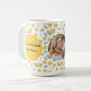 Mug Photo florale personnalisée   Cadeau de la fête de