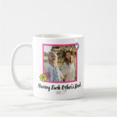 Mug Photo florale rose des soeurs (Gauche)