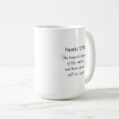 Mug Photo Fruit avec Verse Bible sur mesure Initiale (Devant droit)