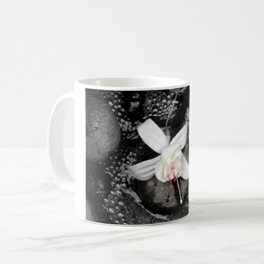 Mug Photo Fuchsia blanche et rose (Devant gauche)