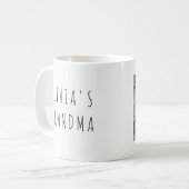 Mug Photo grand-mère personnalisée et nom | Cadeau per (Devant gauche)