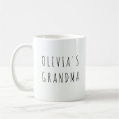 Mug Photo grand-mère personnalisée et nom | Cadeau per (Gauche)