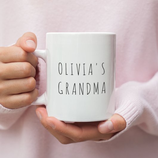 Mug Photo grand-mère personnalisée et nom | Cadeau per