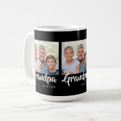 Mug Photo Grand-Père Établit Script Noir 3 (Devant gauche)