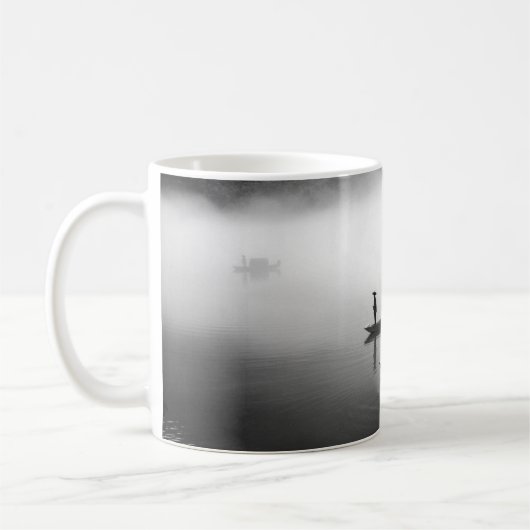 MUG PHOTO GRAYSCALE DE DEUX BATEAUX ROW (Gauche)