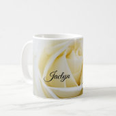 Mug Photo Gros plan de Rose Blanche (Devant gauche)