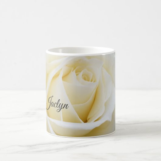 Mug Photo Gros plan de Rose Blanche (Centre)