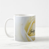 Mug Photo Gros plan de Rose Blanche (Gauche)