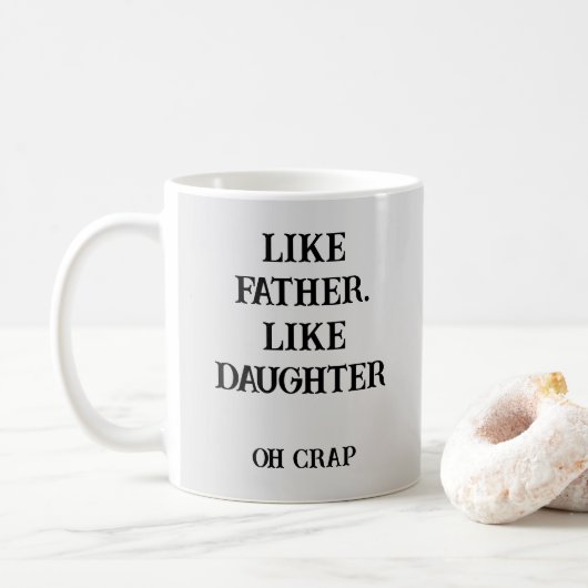 Mug Photo Like Père Comme fille drôle cadeaux (Avec donut)
