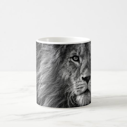 Mug Photo Lion noir et blanc (Centre)
