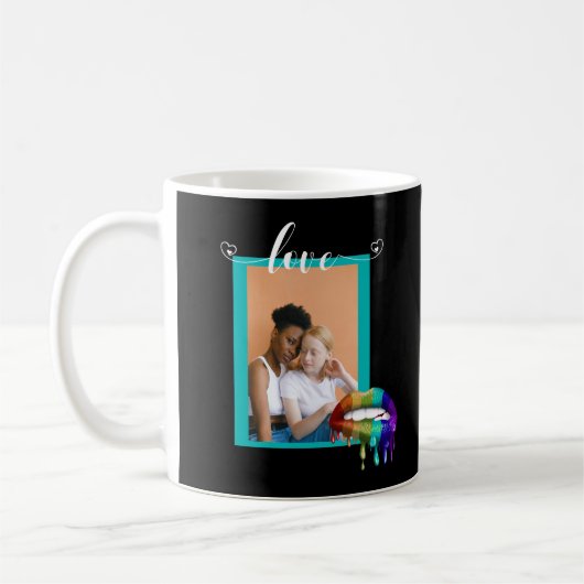 Mug Photo Love Pride Rainbow Biting Lips Driving (Gauche)