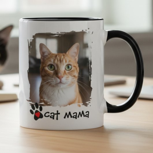 Mug Photo Maman Chat Adorable Amateur d'Animaux de