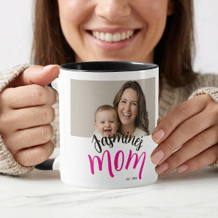 Mug Photo Maman Enfant Nom Année Personnalisée Mama