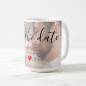 Mug Photo Mariage Enregistrer La Date Invitation (Devant droit)