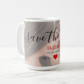 Mug Photo Mariage Enregistrer La Date Invitation (Devant gauche)