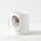 Mug photo mariage floral aquarelle (Devant gauche)