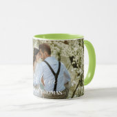 Mug Photo Mariage Personnalisée Avec Calligraphie Mode (Devant droit)