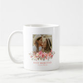 Mug Photo Meilleure Maman Florale Rose (Gauche)