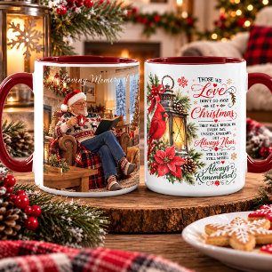Mug Photo mémorielle de papa avec cardinal et lanterne
