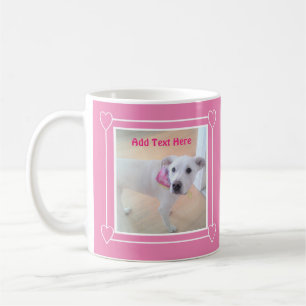 Mug Photo mignonne blanc chiot visage rose