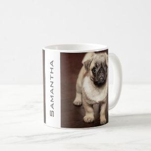 Mug Photo mignonne personnalisée de chiot de carlin