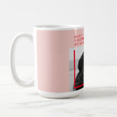 Mug Photo moderne | Cadeau de Valentines Rouge et Rose (Gauche)