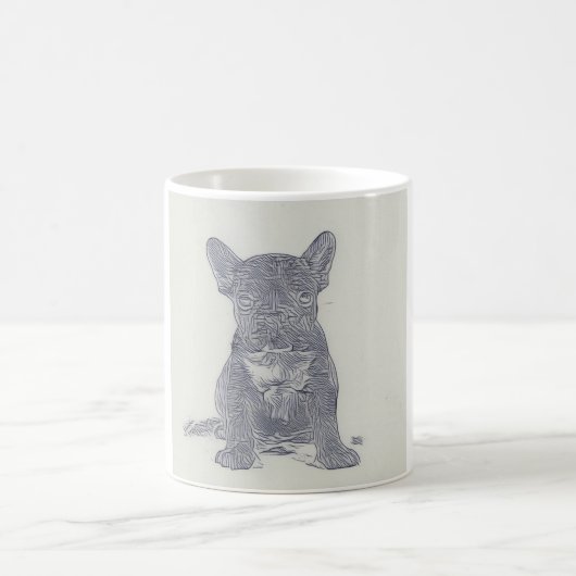 Mug Photo moderne en détresse French Buldog Lover (Centre)
