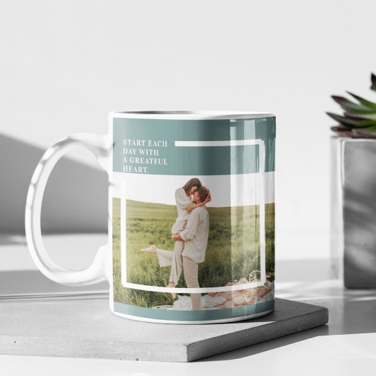 Mug Photo moderne Green Famille Jolie Cadeau