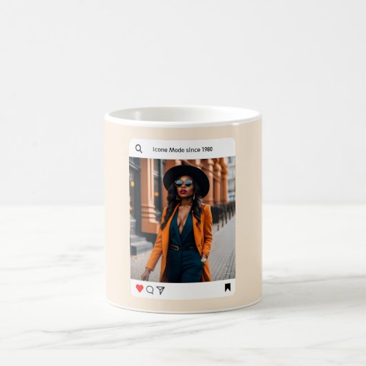 Mug Photo moderne style instagram élégant (Centre)