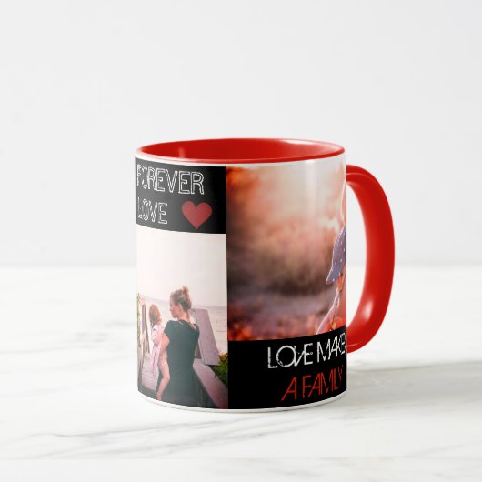 Mug Photo multi moderne faite sur commande et texte (Devant droit)