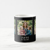Mug Photo Noir 3 Écriture Maman Établie (Centre)