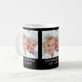 Mug Photo Noir Script Grand-mère Établie (Devant gauche)